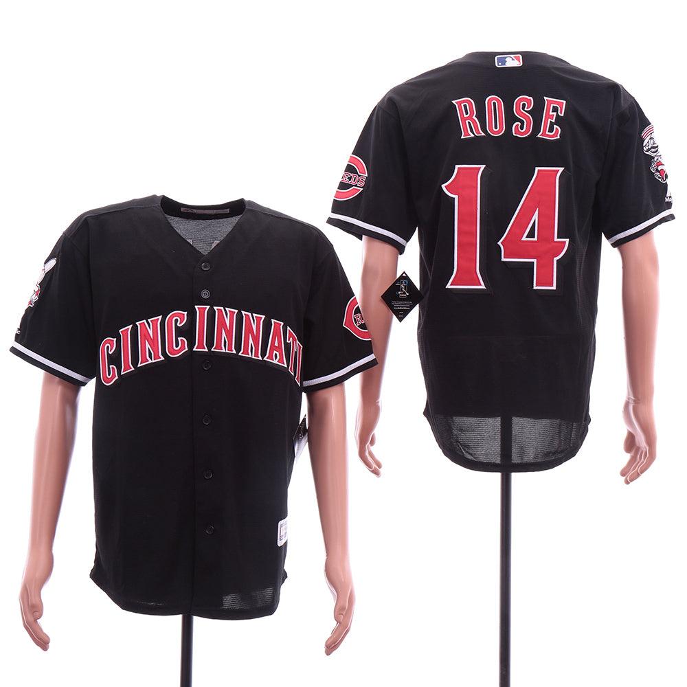 Jersey Cincinnati Reds Majestic Retrô Preta - OGJERSEYSHOP