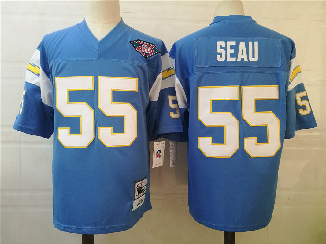 Jersey Los Angeles Chargers Mitchell & Ness Throwback Azul - OGJERSEYSHOP