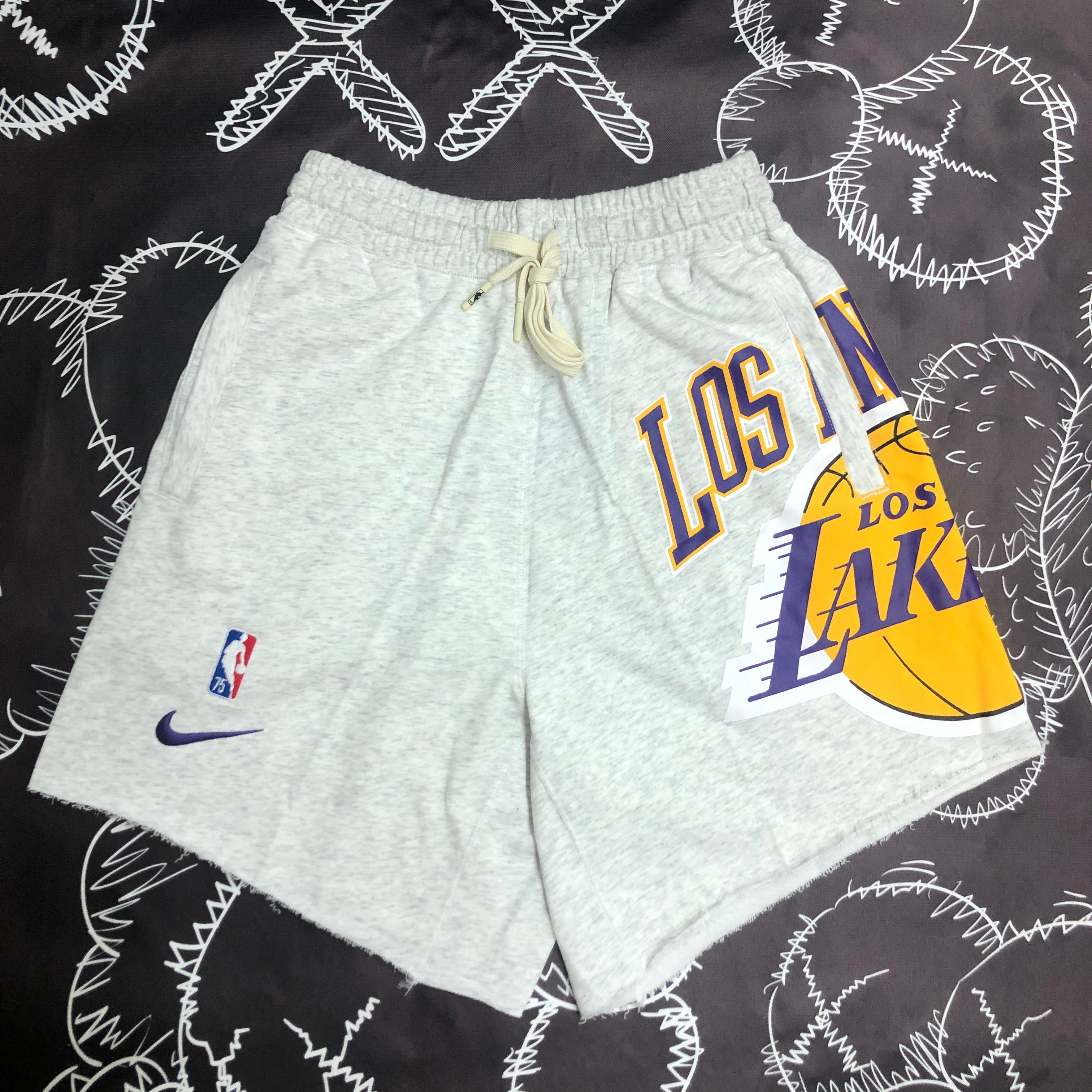 Short Casual Los Angeles Lakers Cinza - OGJERSEYSHOP