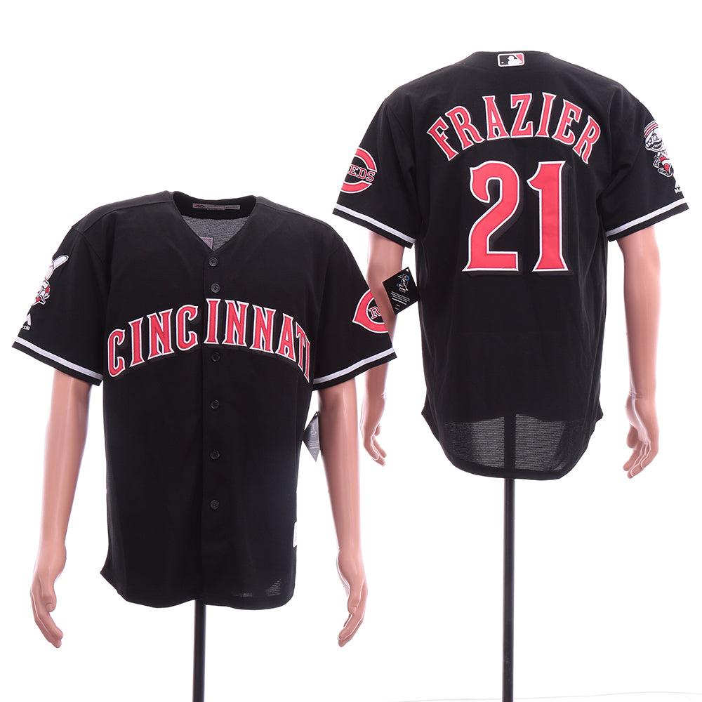Jersey Cincinnati Reds Majestic Retrô Preta - OGJERSEYSHOP