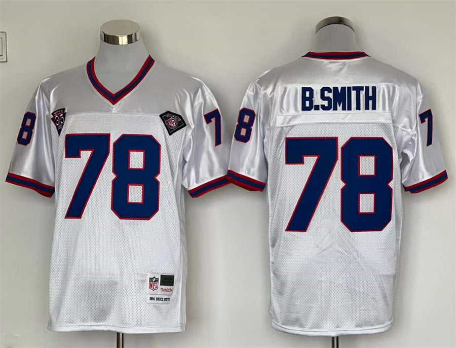 Jersey Buffalo Bills Mitchell & Ness Throwback Branca - OGJERSEYSHOP